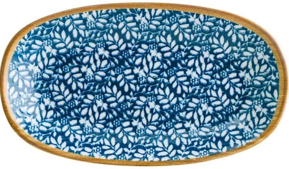 Barstuff Bonna Lupin Gourmet Platte oval 15x8,5cm blau - 12 Stück