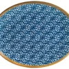 Barstuff Bonna Lupin Moove Platte oval 36x28cm blau - 6 Stück