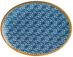 Barstuff Bonna Lupin Moove Platte oval 31x24cm blau - 6 Stück