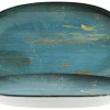 Barstuff Bonna Madera Mint Gourmet Platte oval 15x8,5cm blau - 12 Stück