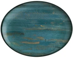 Barstuff Bonna Madera Mint Moove Platte oval 31x24cm blau - 6 Stück