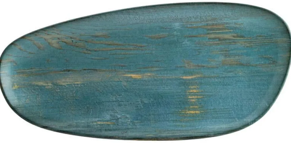Barstuff Bonna Madera Mint Vago Platte oval 36cm blau - 12 Stück