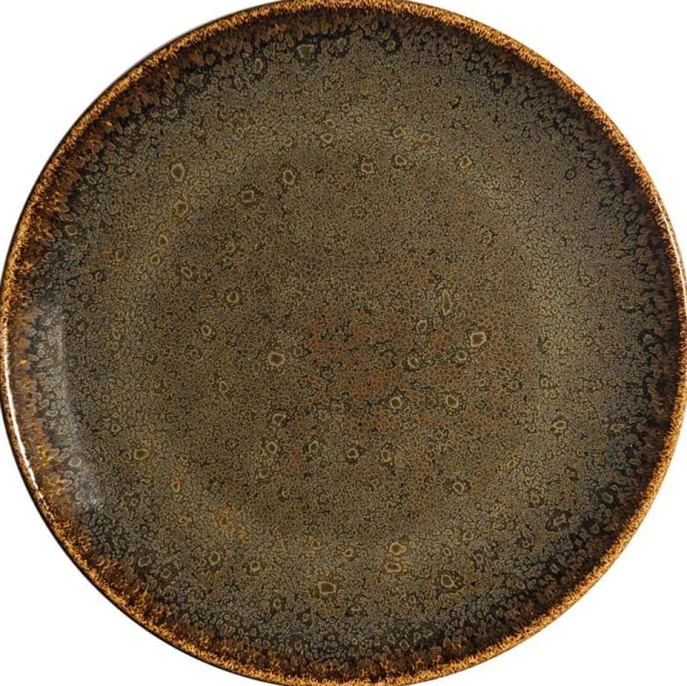 Barstuff Bonna Ore Tierra Gourmet Teller flach 21cm braun - 12 Stück