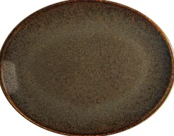 Barstuff Bonna Ore Tierra Moove Platte oval 31x24cm braun - 6 Stück