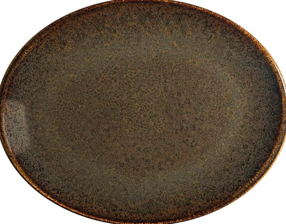Barstuff Bonna Ore Tierra Moove Platte oval 31x24cm braun - 6 Stück