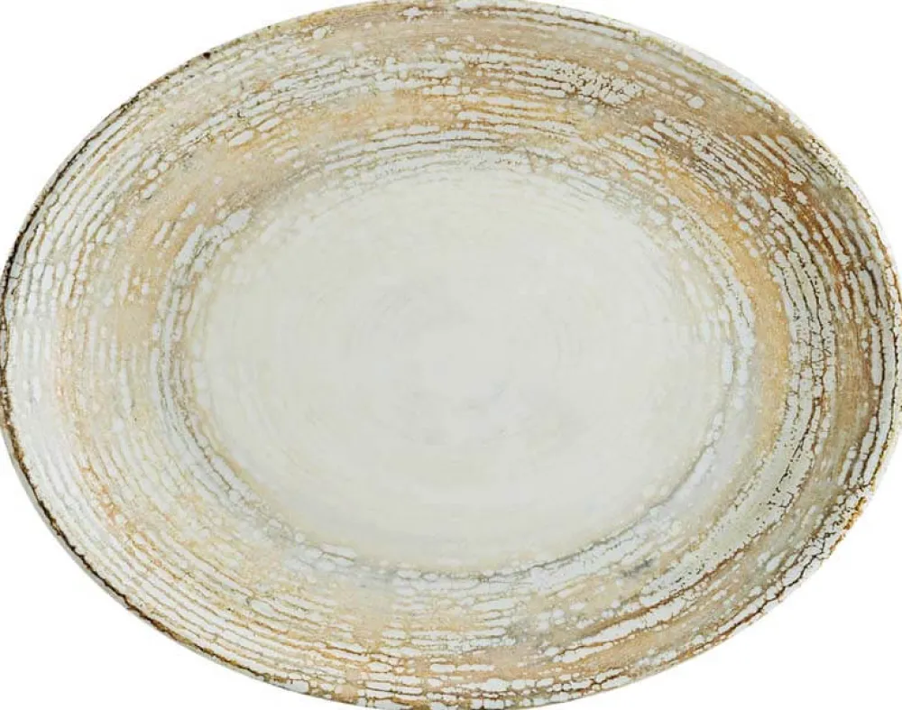 Barstuff Bonna Patera Moove Platte oval 25x19cm braun - 12 Stück