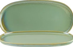 Barstuff Bonna Sage Hygge Platte oval 34x23cm grün - 6 Stück
