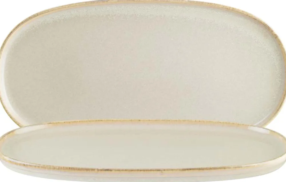 Barstuff Bonna Sand Hygge Platte oval 34x23cm beige - 6 Stück