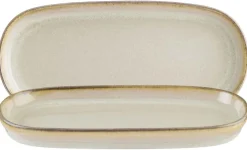 Barstuff Bonna Sand Hygge Platte tief oval 21x10cm beige - 12 Stück