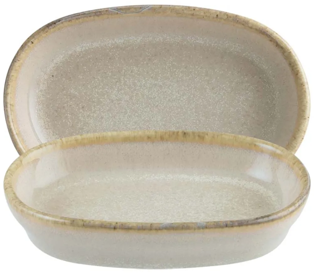 Barstuff Bonna Sand Hygge Schale oval 10x6,5cm, 6cl beige - 12 Stück