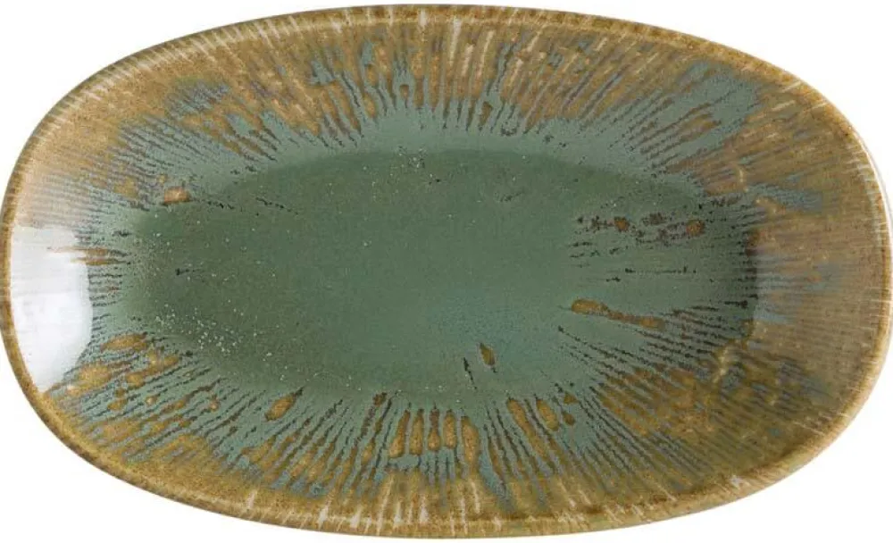 Barstuff Bonna Snell Sage Gourmet Platte oval 19x11cm grün - 12 Stück