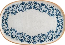 Barstuff Bonna Viento Hygge Platte oval 34x23cm blau - 6 Stück