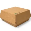 Barstuff Burgerbox XXL, Pappe braun - 9x18,5x18,5cm (25 Stk.)