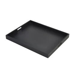 Barstuff Butler-Tablett, Akazienholz schwarz - 53,5x42,5x4,5cm