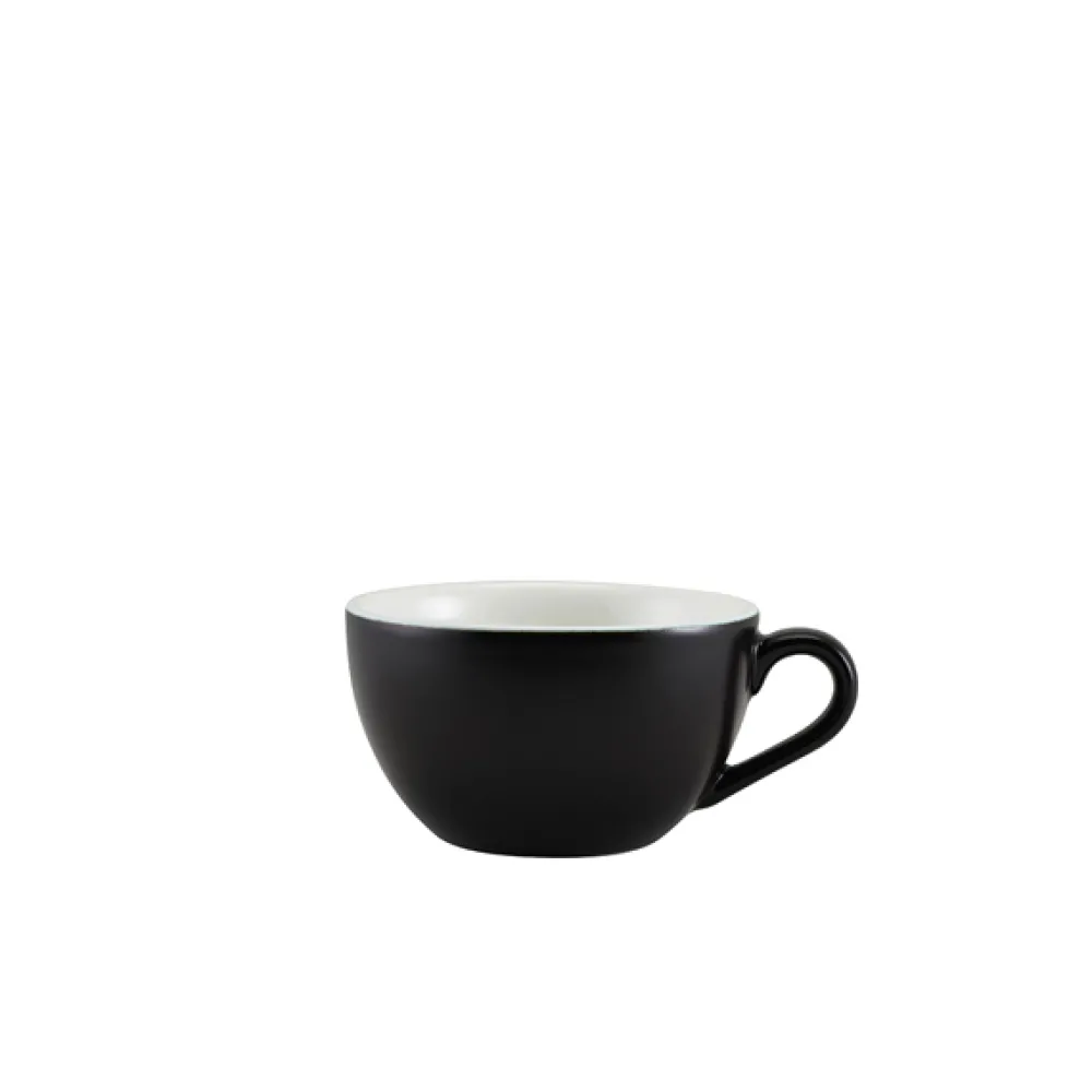 Barstuff Cappuccinotasse Porzellan matt schwarz – 175 ml (6 Stk.)
