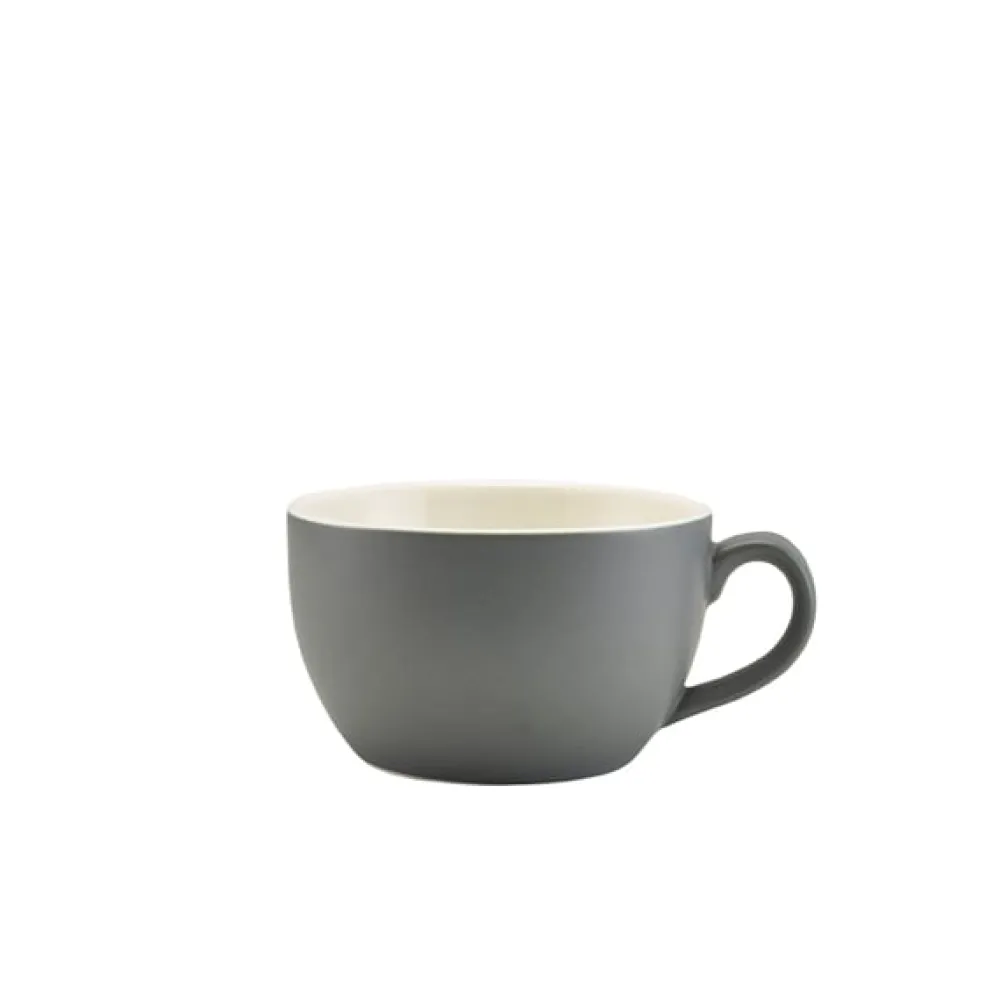 Barstuff Cappuccinotasse Porzellan matt grau – 250 ml (6 Stk.)