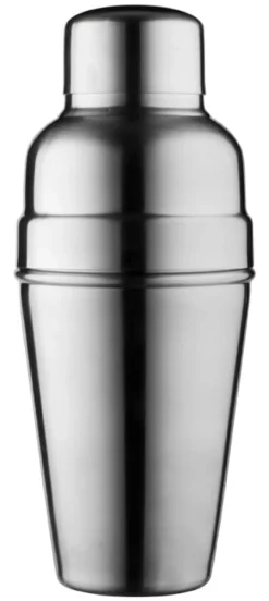 Barstuff Cocktail Shaker, BAR AID, mattierter Edelstahl, dreiteilig (500ml)