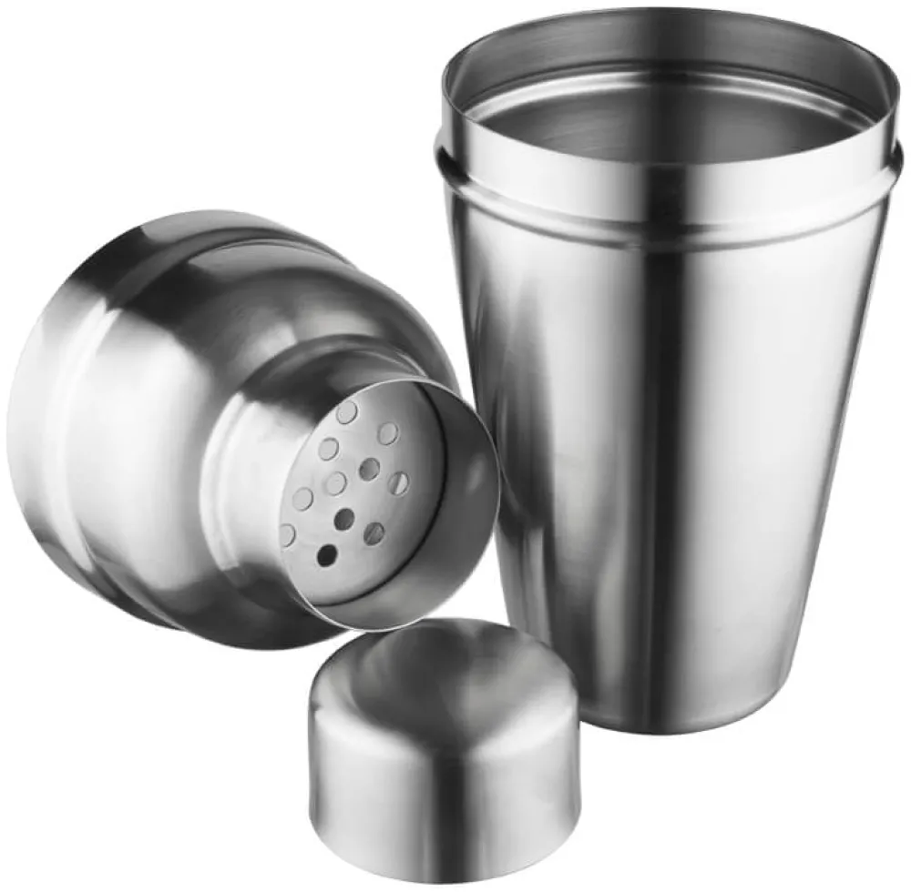 Barstuff Cocktail Shaker, BAR AID, mattierter Edelstahl, dreiteilig (500ml)