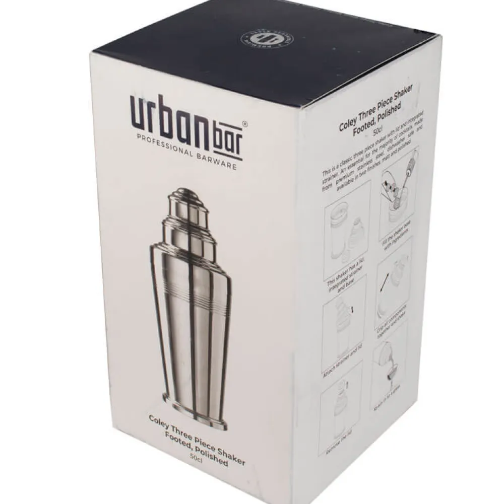 Barstuff Cocktail Shaker Coley mit Fuß, Edelstahl, dreiteilig, poliert - 500ml
