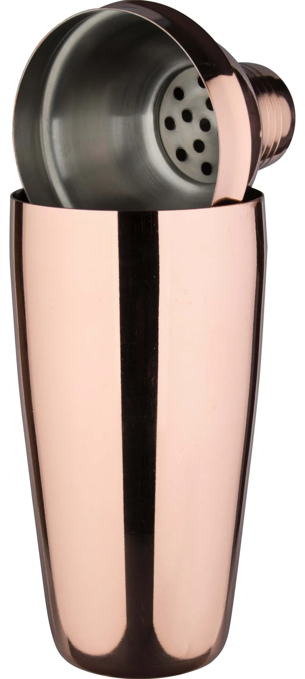 Barstuff Cocktail Shaker, Edelstahl kupferfarben, dreiteilig, 700ml - B-Ware