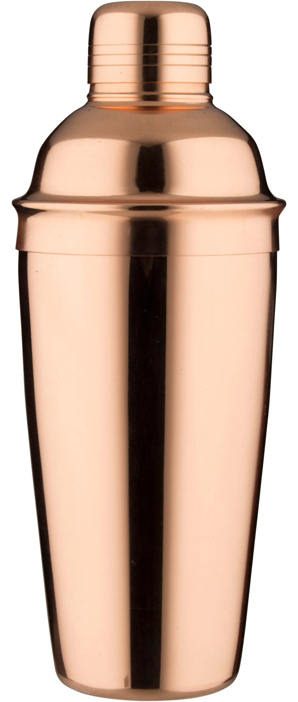 Barstuff Cocktail Shaker, Edelstahl kupferfarben, poliert, dreiteilig - 700ml