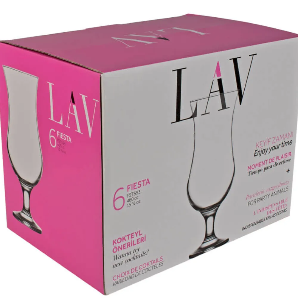 Barstuff Cocktailglas Fiesta, LAV - 460ml (6 Stk.)