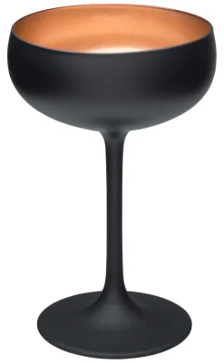 Barstuff Cocktailschale, matt schwarz/bronze, Elements Stölzle - 230ml