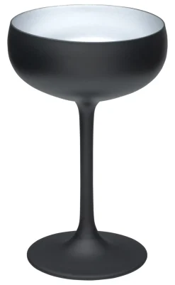 Barstuff Cocktailschale, matt schwarz/silber, Elements Stölzle - 230ml