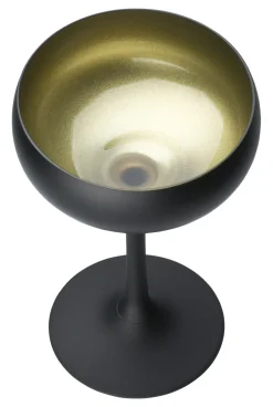 Barstuff Cocktailschale, matt schwarz/gold, Elements Stölzle - 230ml
