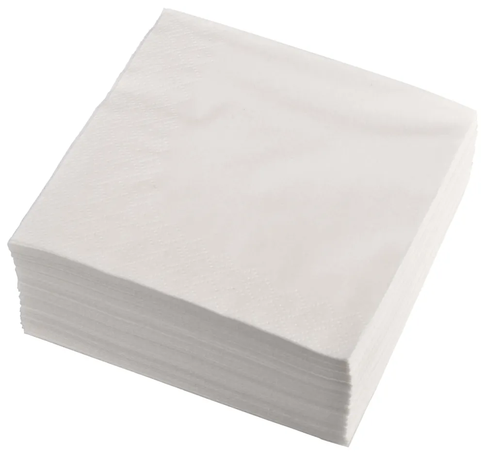 Barstuff Cocktailservietten, 24x24cm, 1/4 Falz, 2-lagig - weiß (300 Stk.)