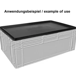 Barstuff Deckel Transportkiste Euronorm schwarz - 60x40x1,6cm