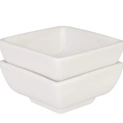 Barstuff Dipschale eckig, Porzellan, weiß - 7x7x4cm