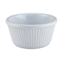 Barstuff Dipschale, Melamin weiß geriffelt - 114ml (24 Stk.)