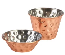 Barstuff Dipschale mit Rollrand, Edelstahl gehämmert kupferfarben - 43ml