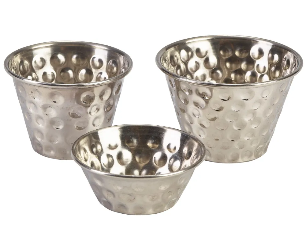 Barstuff Dipschale mit Rollrand, Edelstahl gehämmert - 43ml