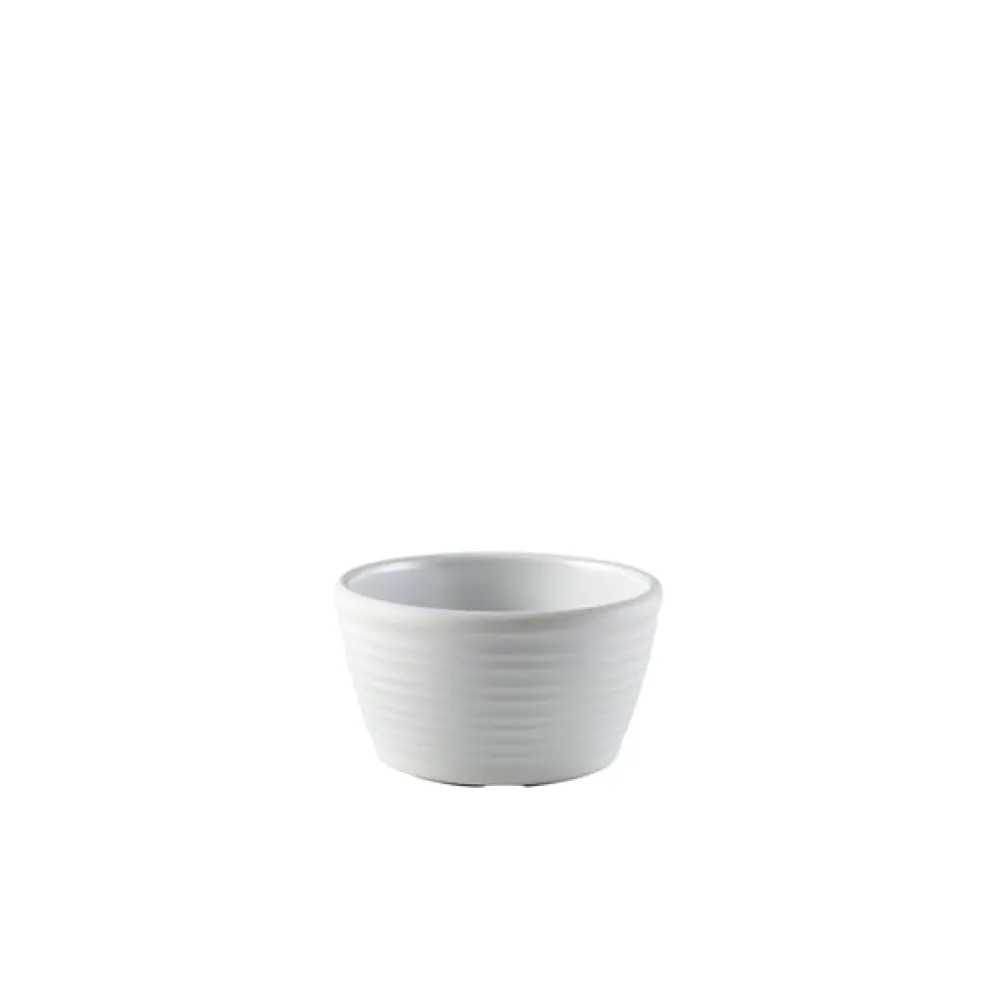 Barstuff Dipschale Ripple, Melamin mattweiß - 56ml (24 Stk.)