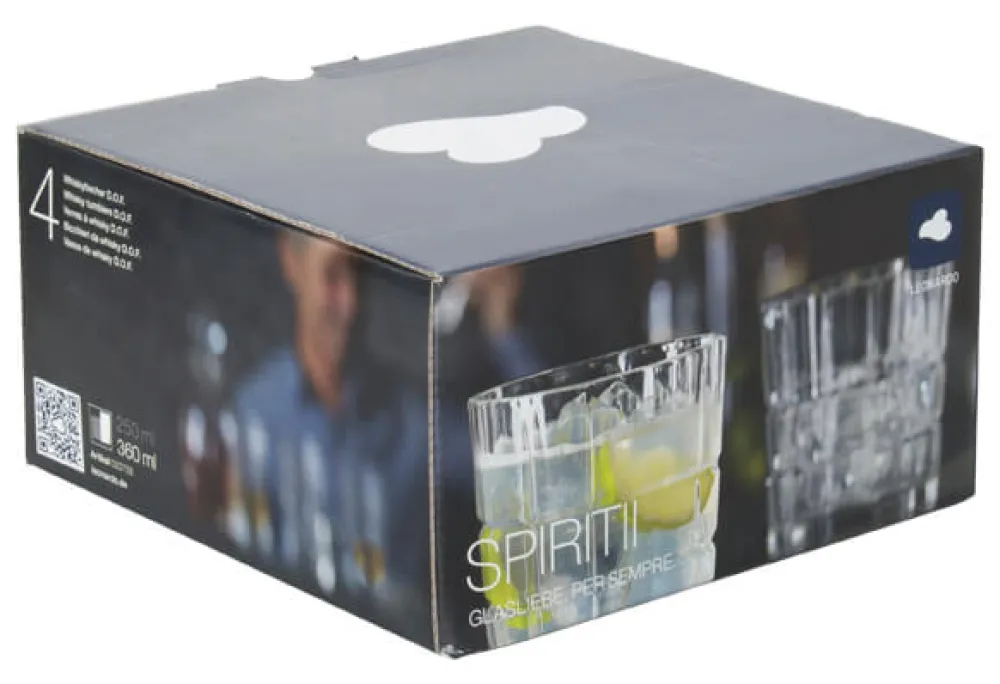 Barstuff D.O.F. Glas Spiritii, Leonardo - 360ml (4 Stk.)