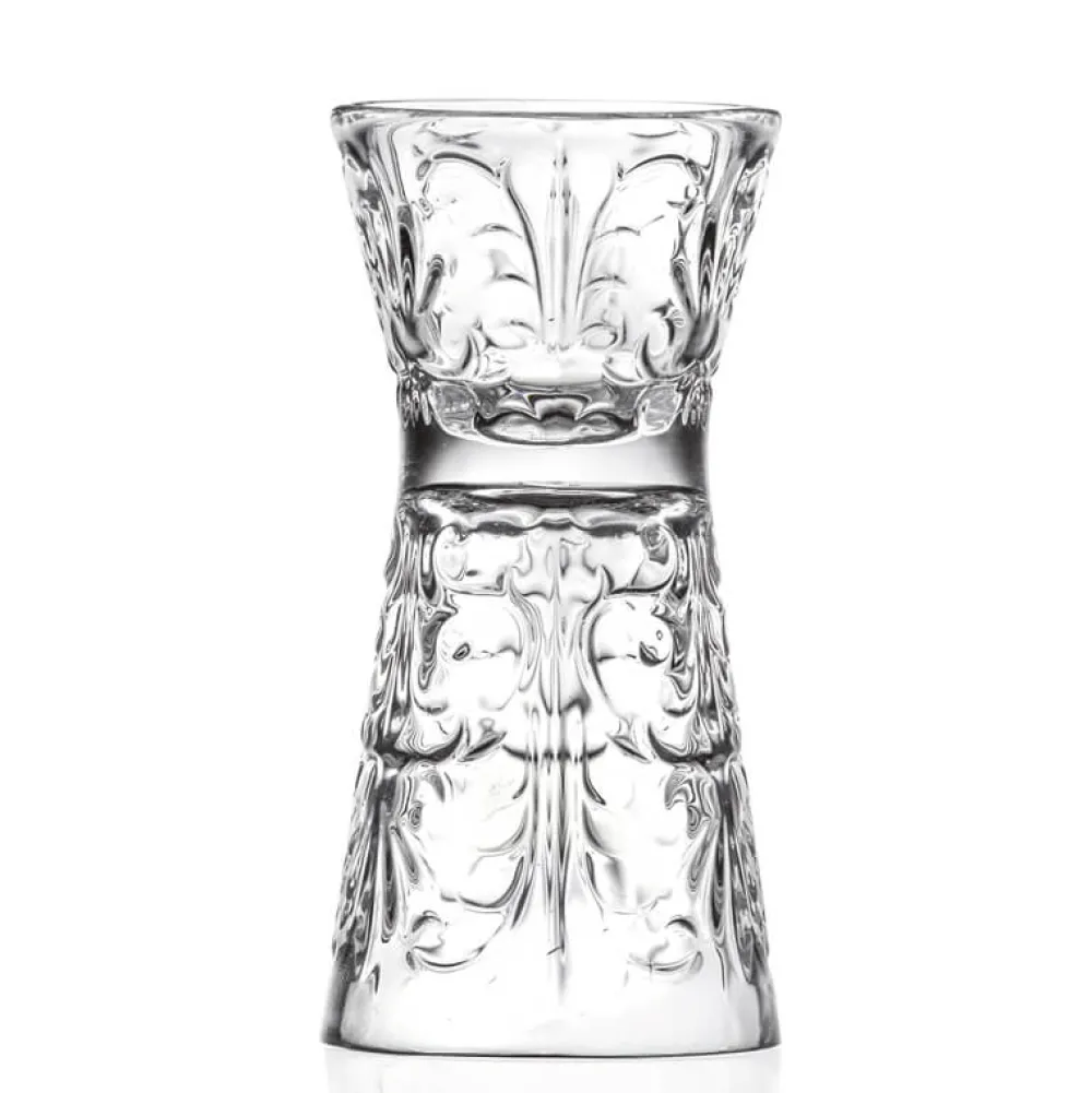Barstuff Doppelbarmaß / Jigger Tattoo, RCR - Kristallglas (30/60ml)