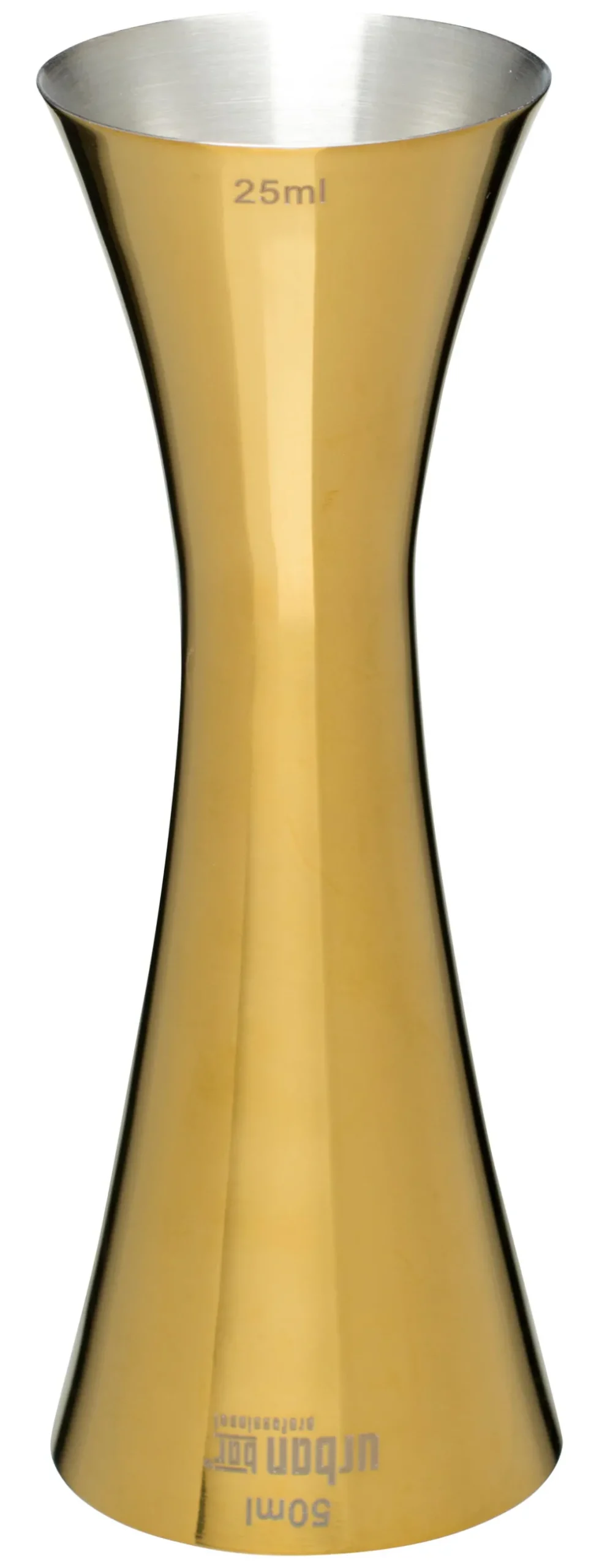 Barstuff Doppelmessbecher Aero, poliert, Urban Bar - goldfarben (25/50ml)