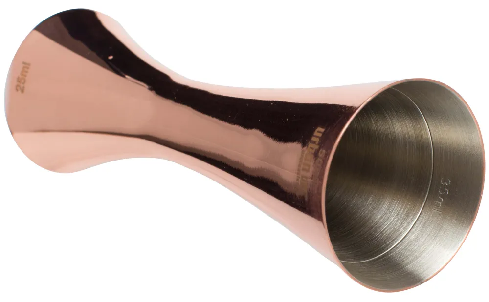 Barstuff Doppelmessbecher Aero, poliert, Urban Bar - kupferfarben (25/50ml)