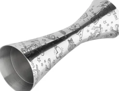 Barstuff Doppelmessbecher Aero Tattoo, Urban Bar - Edelstahl (25/50ml)