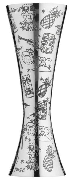 Barstuff Doppelmessbecher Aero Tiki, Urban Bar - Edelstahl (25/50ml)