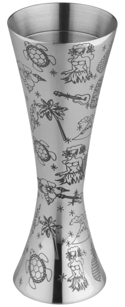 Barstuff Doppelmessbecher Aero Tiki, Urban Bar - Edelstahl (25/50ml)