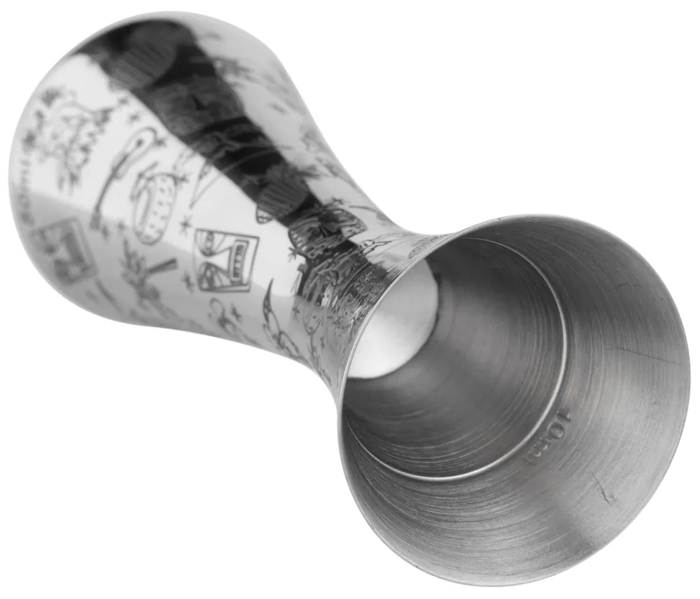 Barstuff Doppelmessbecher Aero Tiki, Urban Bar - Edelstahl (25/50ml)