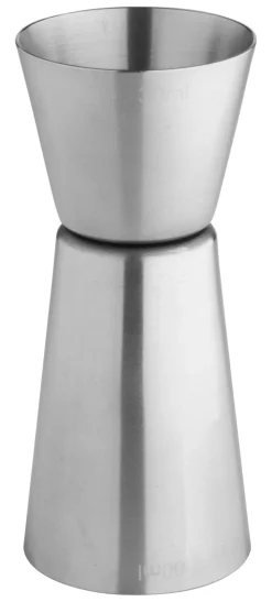 Barstuff Doppelmessbecher, gebürstet - Edelstahl (30/60ml)