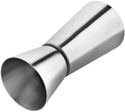 Barstuff Doppelmessbecher, gebürstet - Edelstahl (30/60ml)