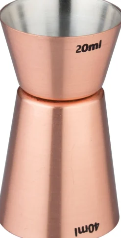 Barstuff Doppelmessbecher, kupferfarben, Edelstahl (2/4cl)