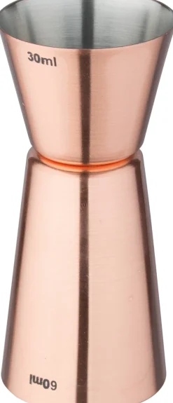 Barstuff Doppelmessbecher, kupferfarben - Edelstahl (3/6cl)