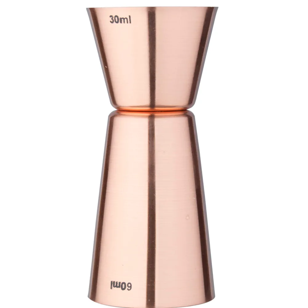 Barstuff Doppelmessbecher, kupferfarben, Edelstahl (3cl/6cl) - B-Ware
