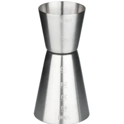 Barstuff Doppelmessbecher mit Skalierung, Leopold - Edelstahl (3/5cl)